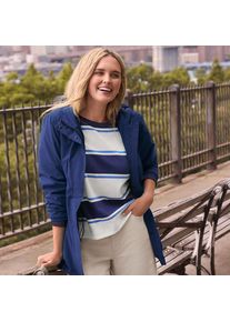 LANDS' END Wasserdichte Regenjacke SQUALL mit Packfach f&uuml;r Damen, Damen, size: regular, Blau, Polyester, by Lands' End