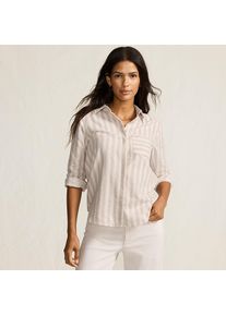 LANDS' END Leinenmix-Hemdbluse f&uuml;r Damen, Damen, size: regular, Pink, Baumwolle/Leinen/Baumwoll-Mischung, by Lands' End