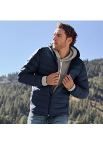 LANDS' END Ultraleichte verstaubare Daunen-Kapuzenjacke WANDERWEIGHT f&uuml;r Herren, Herren, size: regular, Blau, Polyester/Nylon, by Lands' End