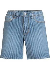 LANDS' END Soft Denim Mid Waist Jeansshorts 18 cm in Plus-Gr&ouml;&szlig;e, Damen, size: plus, Blau, Baumwoll-Mischung, by Lands' End