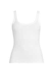 LANDS' END Ripp-Tanktop f&uuml;r Damen in Plus-Gr&ouml;&szlig;e, Damen, size: plus, Wei&szlig;, Elasthan/Baumwoll-Mischung, by Lands' End