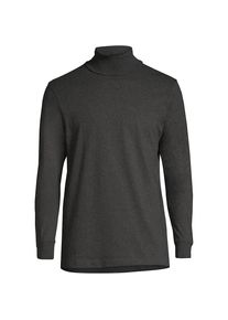LANDS' END Super-T Rollkragenshirt f&uuml;r Herren, Classic Fit, Herren, size: regular, Schwarz, Baumwolle, by Lands' End