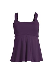 LANDS' END Ausgestelltes Tankinitop mit U-Ausschnitt f&uuml;r Damen, Damen, size: regular, Lila, Elasthan/Polyester-Mischung/Nylon-Mischung, by Lands' End