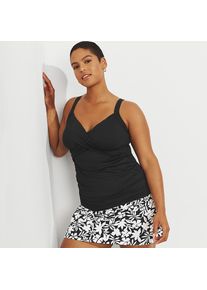 LANDS' END Tankinitop CHLORRESISTENT mit V-Ausschnitt f&uuml;r Damen in Plus-Gr&ouml;&szlig;e, Damen, size: plus, Schwarz, Nylon-Mischung, by Lands' End
