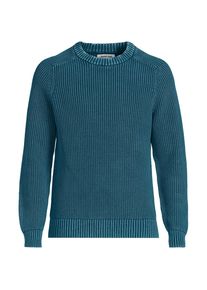 LANDS' END DRIFTER Pullover im Shaker-Rippstrick f&uuml;r Herren, Herren, size: regular, Blau, Baumwolle, by Lands' End