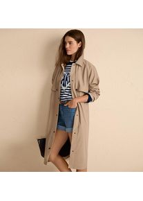 LANDS' END Langer Regenmantel f&uuml;r Damen, Damen, size: regular, Beige, Polyester/Polyurethan, by Lands' End