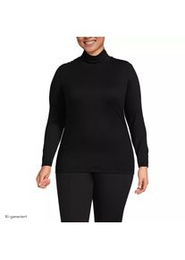 LANDS' END Stretch-THERMASKIN-Oberteil mit Rollkragen f&uuml;r Damen in Plus-Gr&ouml;&szlig;e, Damen, size: plus, Schwarz, Elasthan/Polyester-Mischung, by Lands' End