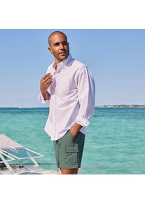 LANDS' END Schnelltrocknende UPF 50 Cargo-Badeshorts f&uuml;r Herren, 18 cm, Herren, size: regular, Gr&uuml;n, Elasthan/Polyester-Mischung, by Lands' End