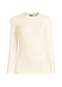 LANDS' END Stretch-THERMASKIN-Oberteil mit Rundhalsausschnitt f&uuml;r Damen in Plus-Gr&ouml;&szlig;e, Damen, size: plus, Elfenbein, Elasthan/Polyester-Mischung, by Lands' End