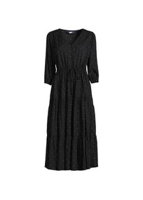 LANDS' END Midikleid mit Stufenrock f&uuml;r Damen, Damen, size: petite, Schwarz, by Lands' End
