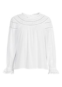 LANDS' END Voile-Bluse aus Baumwollmix f&uuml;r Damen, Damen, size: regular, Wei&szlig;, Baumwoll-Mischung/Viskose-Mischung/Baumwolle Modal, by Lands' End