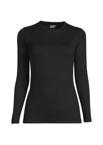 LANDS' END Stretch-THERMASKIN-Oberteil mit Rundhalsausschnitt f&uuml;r Damen in Plus-Gr&ouml;&szlig;e, Damen, size: plus, Schwarz, Elasthan/Polyester-Mischung, by Lands' End