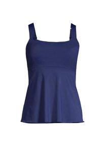LANDS' END Ausgestelltes Tankinitop mit U-Ausschnitt f&uuml;r Damen, Damen, size: regular, Blau, Elasthan/Polyester-Mischung/Nylon-Mischung, by Lands' End