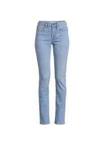 LANDS' END Straight Fit Recover Jeans Mid Waist in Plus-Gr&ouml;&szlig;e, Damen, size: plus, Blau, Elasthan/Baumwoll-Mischung/Polyester-Mischung, by Lands' End