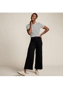 Schwarze Culotte-Jeans High Waist f&uuml;r Damen, Damen, size: regular, Schwarz, Elasthan/Baumwoll-Mischung/Polyester-Mischung, by Lands' End