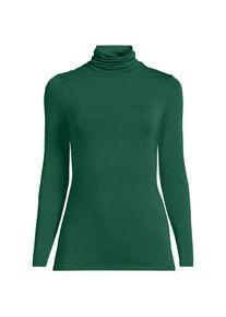 LANDS' END Rollkragenshirt aus Baumwoll/Modalmix in Petite-Gr&ouml;&szlig;e, Damen, size: petite, Gr&uuml;n, Baumwolle/Elasthan/Baumwolle Modal, by Lands' End