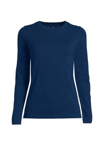 LANDS' END Kaschmir-Pullover mit rundem Ausschnitt in Plus-Gr&ouml;&szlig;e, Damen, size: plus, Blau, Kaschmir, by Lands' End