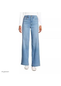 LANDS' END Recover Jeans High Waist mit weitem Bein, Damen, size: regular, Blau, by Lands' End