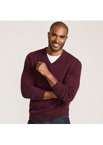 LANDS' END Kaschmirpullover mit V-Ausschnitt, Herren, size: regular, Rot, Kaschmir, by Lands' End