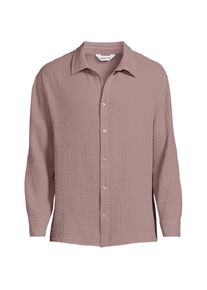 LANDS' END Doppellagiges Langarm-Hemd f&uuml;r Herren, Herren, size: regular, Pink, by Lands' End