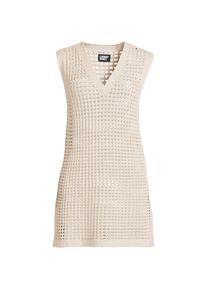 LANDS' END Strick-Strandkleid mit V-Ausschnitt f&uuml;r Damen in Plus-Gr&ouml;&szlig;e, Damen, size: plus, Beige, Baumwolle, by Lands' End