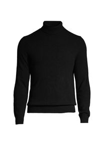 LANDS' END Kaschmir-Rollkragenpullover, Herren, size: regular, Schwarz, Kaschmir, by Lands' End