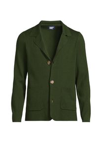 LANDS' END Sakko aus Baumwoll-Feinstrick f&uuml;r Herren, Herren, size: regular, Gr&uuml;n, Baumwolle, by Lands' End