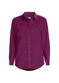 LANDS' END Feincord-Hemdbluse f&uuml;r Damen in Petite-Gr&ouml;&szlig;e, Damen, size: petite, Lila, Baumwolle, by Lands' End