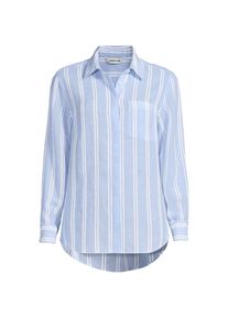 LANDS' END Premium Reinleinen-Bluse f&uuml;r Damen in Plus-Gr&ouml;&szlig;e, Damen, size: plus, Blau, Leinen, by Lands' End