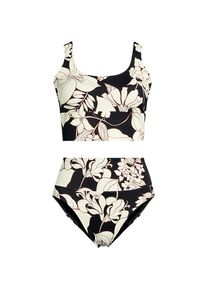LANDS' END Komfort-Midkini, Damen, size: regular, Schwarz, Elasthan/Metall/Nylon-Mischung, by Lands' End