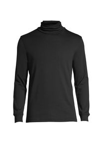 LANDS' END Supima Rollkragenshirt f&uuml;r Herren, Classic Fit, Herren, size: regular, Schwarz, Baumwolle, by Lands' End
