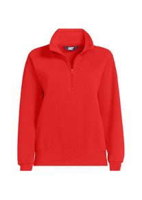LANDS' END Serious Sweats Pullover mit Rei&szlig;verschluss f&uuml;r Damen in Plus-Gr&ouml;&szlig;e, Damen, size: plus, Rot, Baumwoll-Mischung/Polyester-Mischung, by Lands' End