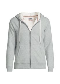 Sweat-Kapuzenjacke mit Teddyfleece-Innenseite f&uuml;r Herren, Herren, size: regular, Grau, Elasthan/Baumwoll-Mischung, by Lands' End