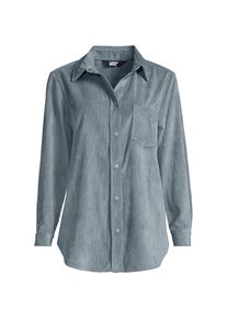 LANDS' END Stretchcord-Bluse f&uuml;r Damen, Damen, size: regular, Grau, Polyester/Nylon/Viskose, by Lands' End