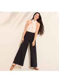 LANDS' END Starfish Palazzo-Hose f&uuml;r Damen in Petite Gr&ouml;&szlig;e, Damen, size: petite, Schwarz, Elasthan/Baumwoll-Mischung, by Lands' End