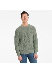 LANDS' END Melierter Rundhalspullover DRIFTER f&uuml;r Herren, Herren, size: regular, Gr&uuml;n, Baumwolle, by Lands' End