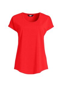 LANDS' END Shirt aus Baumwolle/Modal-Mix mit Ballettausschnitt f&uuml;r Damen, Damen, size: regular, Rot, Baumwolle/Baumwoll-Mischung/Baumwolle Modal, by Lands' End