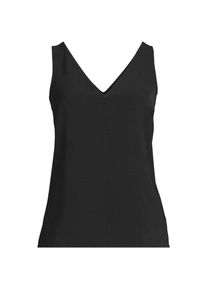 LANDS' END Creaseless Top mit V-Ausschnitt f&uuml;r Damen in Plus-Gr&ouml;&szlig;e, Damen, size: plus, Schwarz, Polyester, by Lands' End