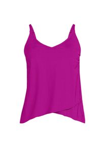 LANDS' END Tankinitop mit Tulpensaum chlorresistent f&uuml;r Damen, Damen, size: regular, Lila, Nylon-Mischung, by Lands' End