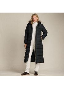 LANDS' END Maxi-Daunenmantel mit Kapuze f&uuml;r Damen in Plus-Gr&ouml;&szlig;e, Damen, size: plus, Schwarz, Polyester, by Lands' End