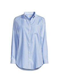 LANDS' END B&uuml;gelleichtes Langarmhemd im Boyfriend-Look f&uuml;r Damen, Damen, size: regular, Blau, Baumwolle, by Lands' End