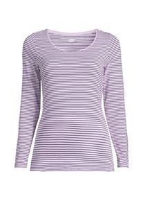 LANDS' END Baumwolle/Modal-Shirt mit Ballett-Ausschnitt f&uuml;r Damen in Petite-Gr&ouml;&szlig;e, Damen, size: petite, Lila, Baumwolle Modal, by Lands' End