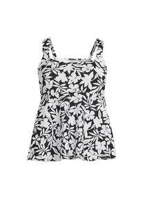 LANDS' END Ausgestelltes Tankinitop mit U-Ausschnitt f&uuml;r Damen, Damen, size: regular, Schwarz, Elasthan/Polyester-Mischung/Nylon-Mischung, by Lands' End