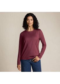 LANDS' END Supima-Shirt, Langarm, Damen, size: regular, Rot, Baumwolle, by Lands' End
