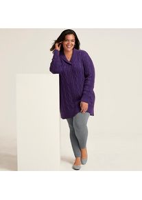 LANDS' END Starfish Leggings Mid Waist in Plus-Gr&ouml;&szlig;e, Damen, size: plus, Grau, Elasthan/Baumwoll-Mischung, by Lands' End