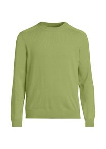 LANDS' END Merino-Rundhalspullover f&uuml;r Herren, Herren, size: regular, Gr&uuml;n, Wolle, by Lands' End