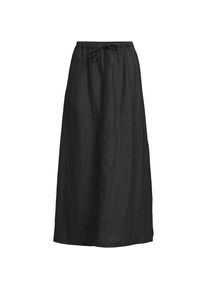 LANDS' END Leinen-Midirock f&uuml;r Damen, Damen, size: regular, Schwarz, Leinen, by Lands' End