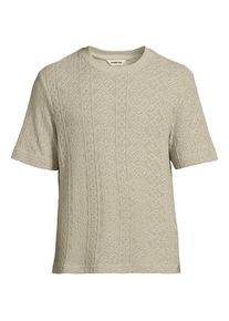 LANDS' END T-Shirt aus Jersey mit Struktur f&uuml;r Herren, Herren, size: regular, Grau, Baumwolle/Polyester, by Lands' End
