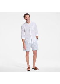 LANDS' END Classic Fit Seersucker-Shorts mit Dehnbund f&uuml;r Herren, Herren, size: regular, Blau, Baumwoll-Mischung, by Lands' End