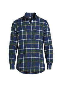 LANDS' END Flanellhemd f&uuml;r Herren, Classic Fit, Herren, size: regular, Blau, Baumwolle, by Lands' End